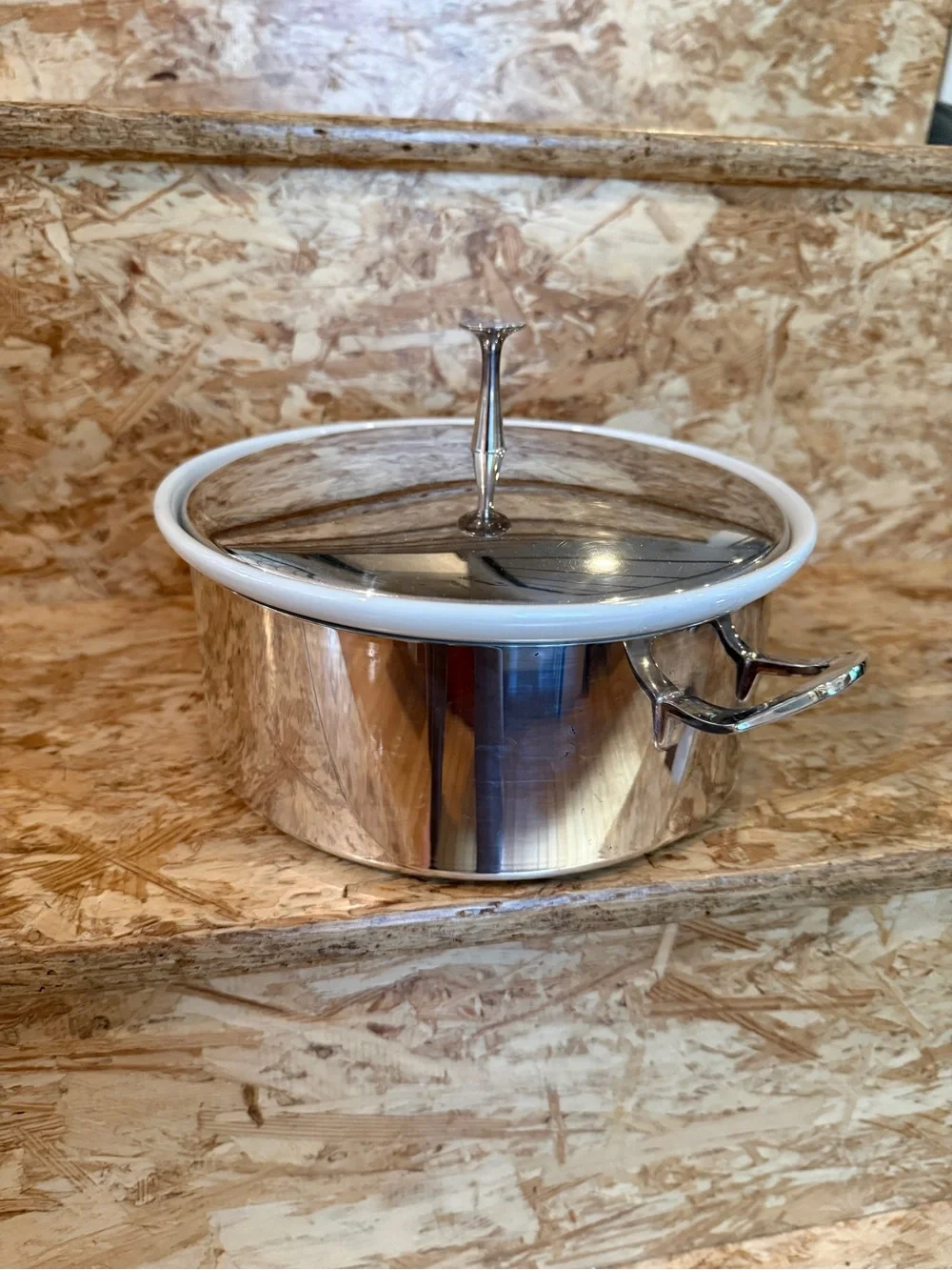 Reed & Barton Silver-plate Covered Casserole with White Ceramic Interior